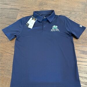 NWT Boys Navy Under Armour Polo Shirt size youth large